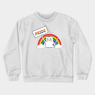 Gay Pride Cat LGBT Cats Pile Cute Rainbow Crewneck Sweatshirt